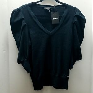 DKNY Black sz M Sweater Top NWT